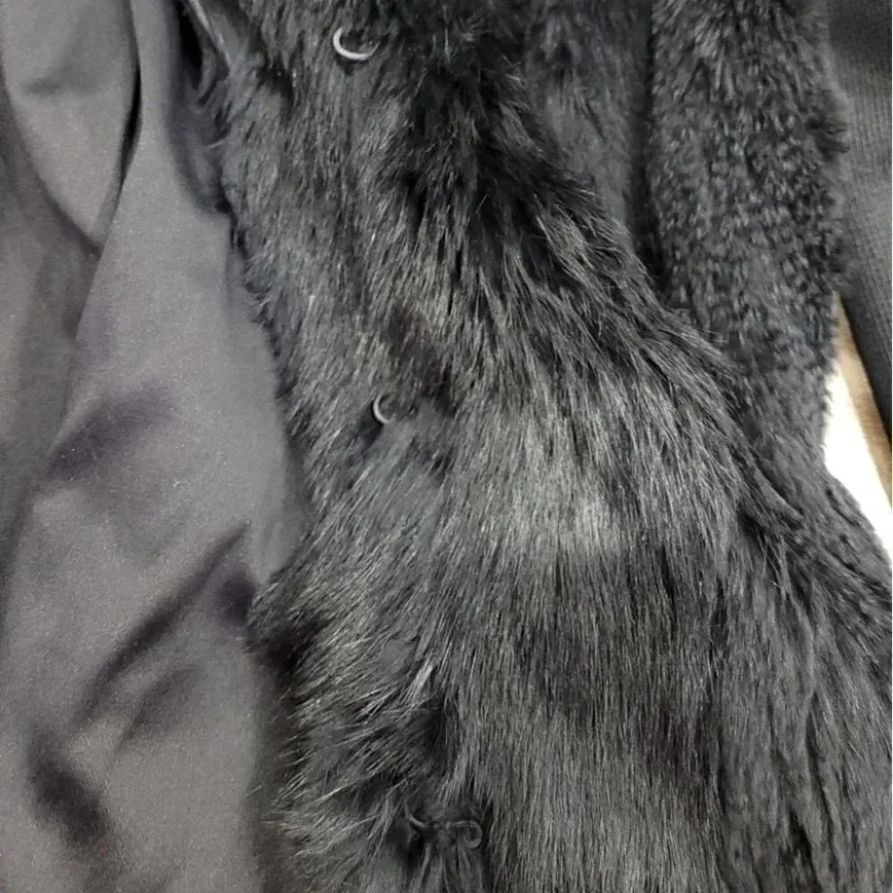 Nanette Lepore Luscious Rabbit Fur Knit Coat